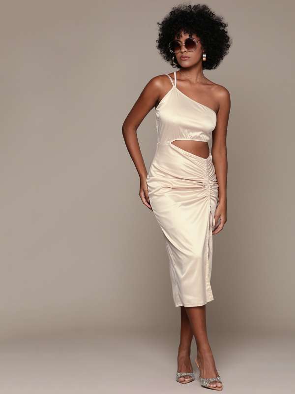 Satin one piece dress on sale