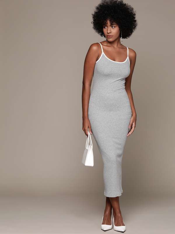 Grey dresses online discount