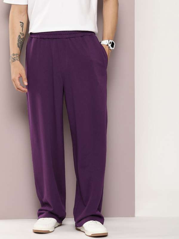 Purple Men Track Pants Buy Purple Men Track Pants online in India