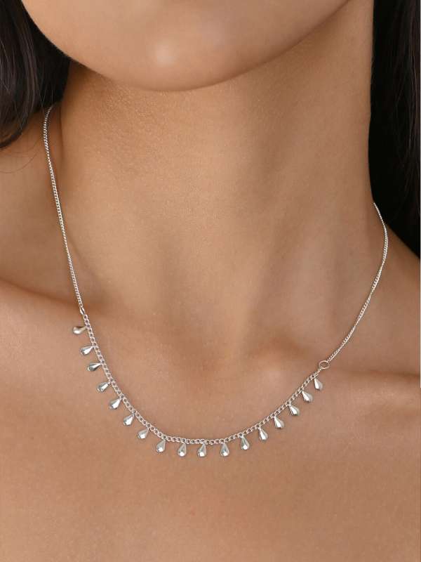 Toniq Silver Necklace Women Accessories Buy Toniq Silver Necklace Women Accessories online in India