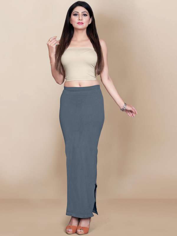 Polyester Spandex Women Light Grey Saree Shapewear at Rs 180/piece in Surat