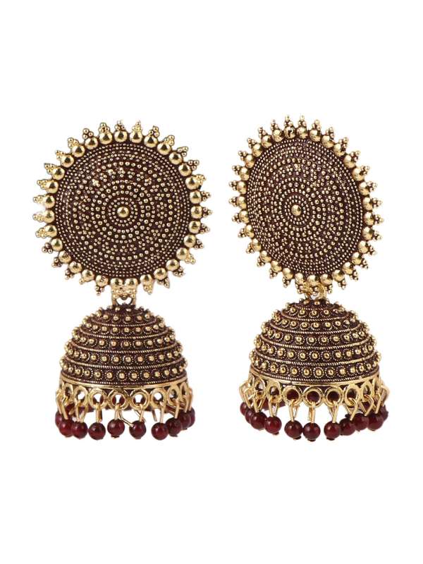 Maroon Earrings Buy Trendy Maroon Earrings Online in India Myntra