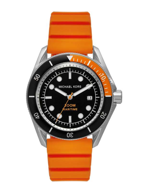 Mens watch orange strap discount