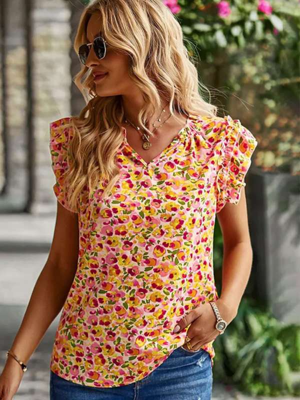 Yellow tops for women best sale