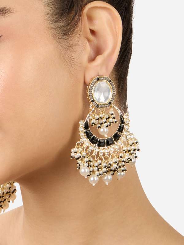 Grey Earrings Buy Trendy Grey Earrings Online in India Myntra