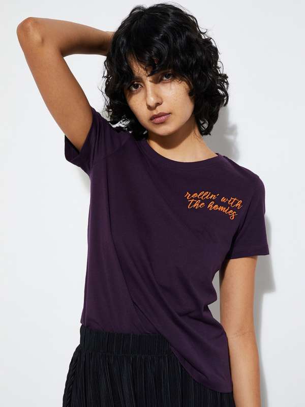 sissycos Women's V-Neck Short-Sleeve T-Shirt Loose-Fit Shirts