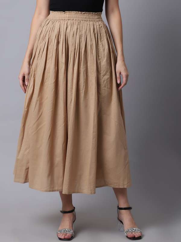 Beige skirts online outlet