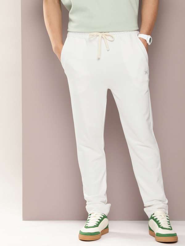 Mens white track pants best sale