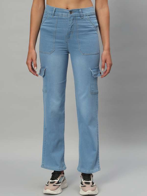 Blue Cargo Jeans Women - Buy Blue Cargo Jeans Women online in India