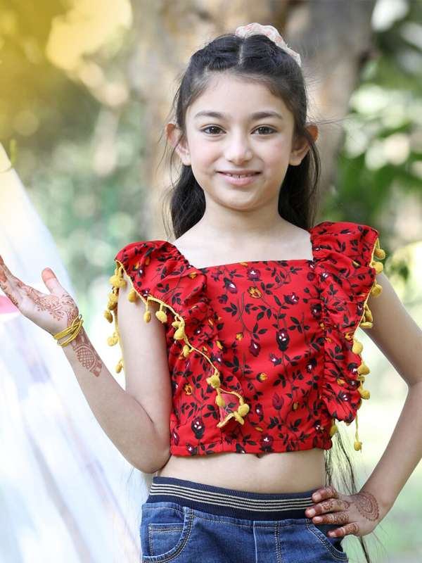 Red Ruffle Top Buy Red Ruffle Top online in India