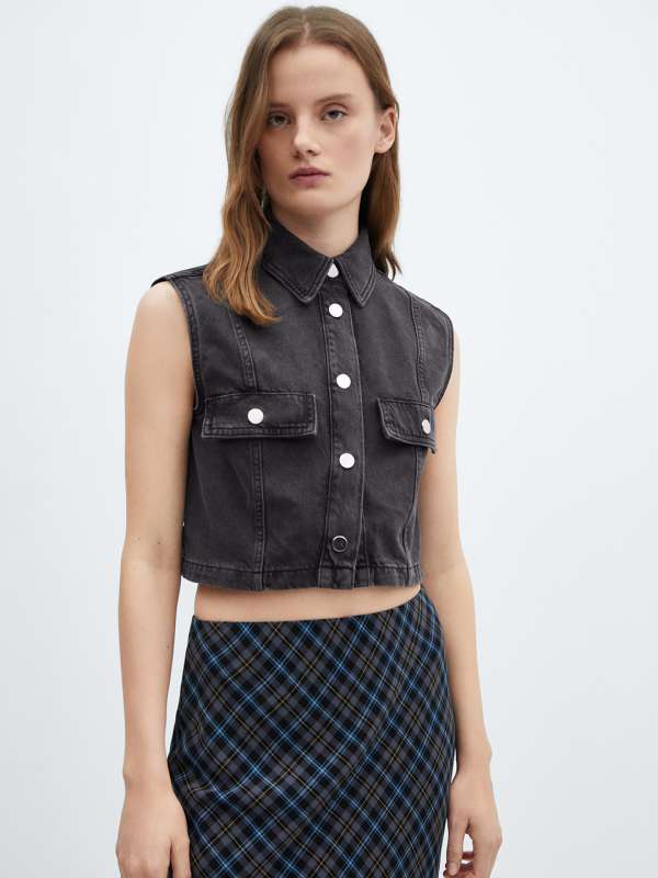 Mango sleeveless coat hot sale