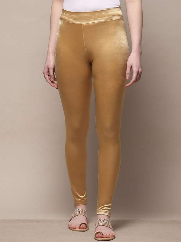 Buy TWIN BIRDS Women Gold Solid Nylon Shimmer Legging Online at Best Prices  in India - JioMart.