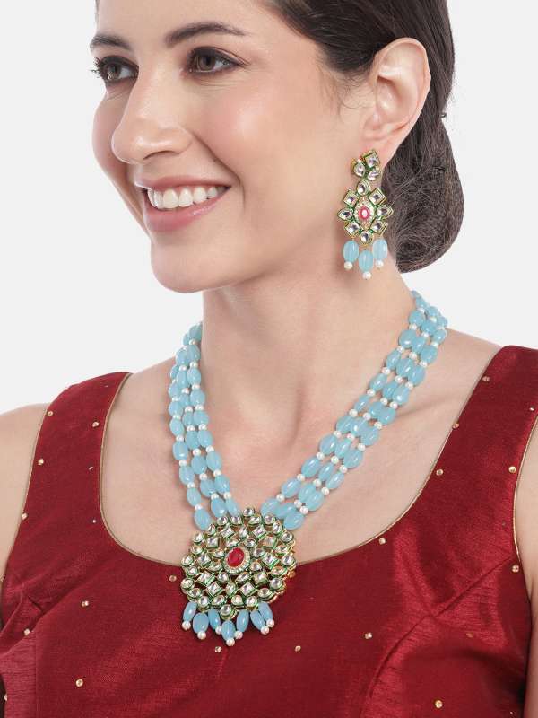 Blue jewellery set online store