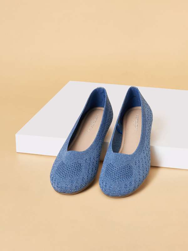 Blue ballerina shoes best sale