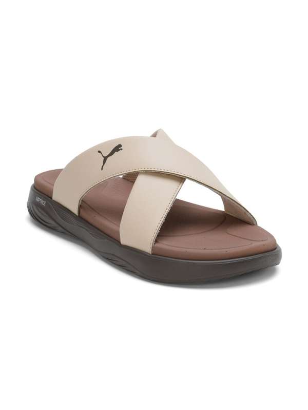 Puma slides mens brown hot sale