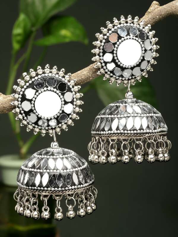 Mirror jhumkas online hot sale