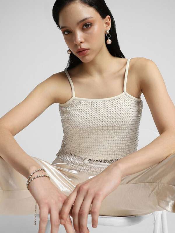 Forever 21 Silver Tops Buy Forever 21 Silver Tops online in India