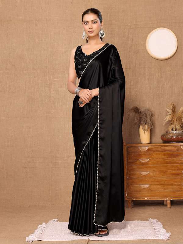 Myntra black saree online