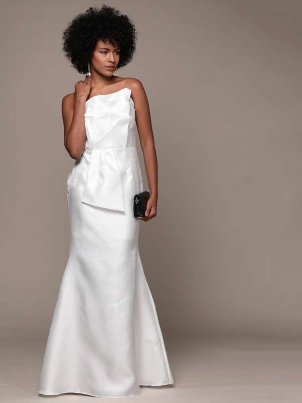 White Party Wear Maxi Dress Buy White Party Wear Maxi Dress online in India