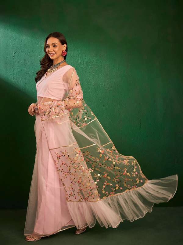 Frill saree online myntra new arrivals