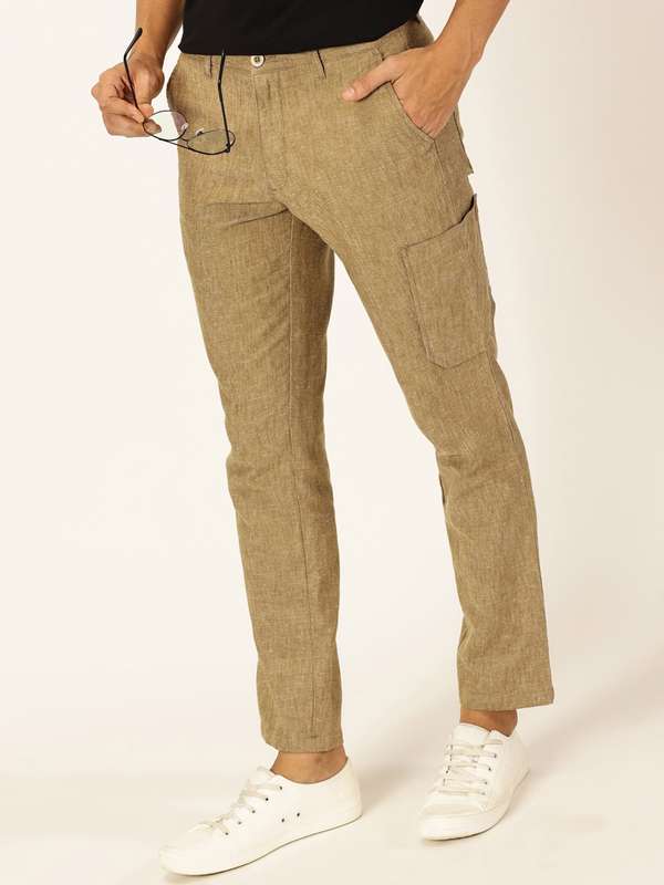 【最安値】 WOOL LINEN BACKSATIN CARGO WOOL LINEN BACKSATIN CARGO Buy Linen Cargo Trousers Online