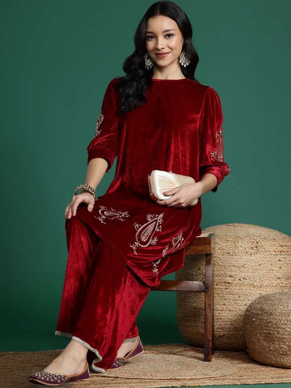 Velvet churidar tops outlet