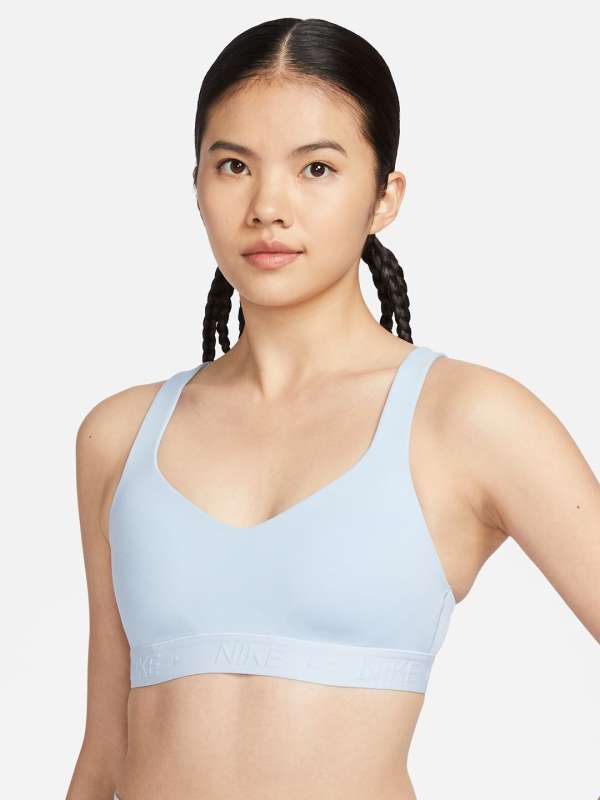 Buy Nike Women's Polyester Wire Free Sports Bra (DD2403-010_Black/White_S)  at