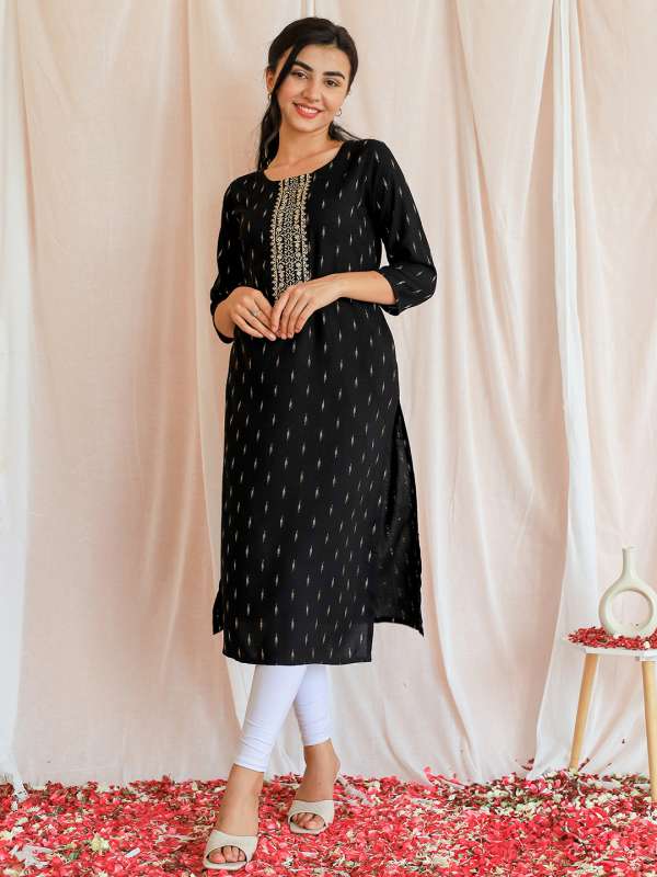 Libas black kurti shop