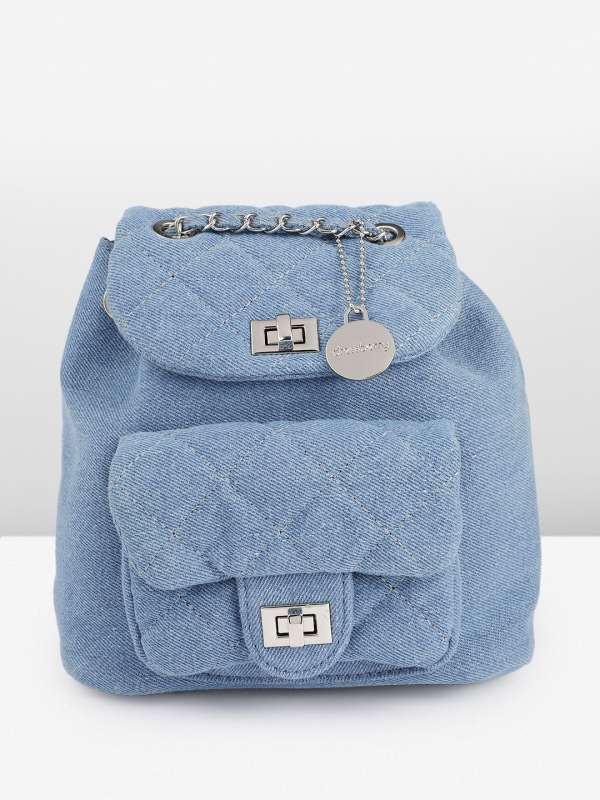Denim backpacks online sales