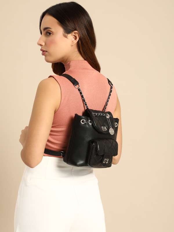 Dressberry Women Black Backpacks Buy Dressberry Women Black Backpacks online in India