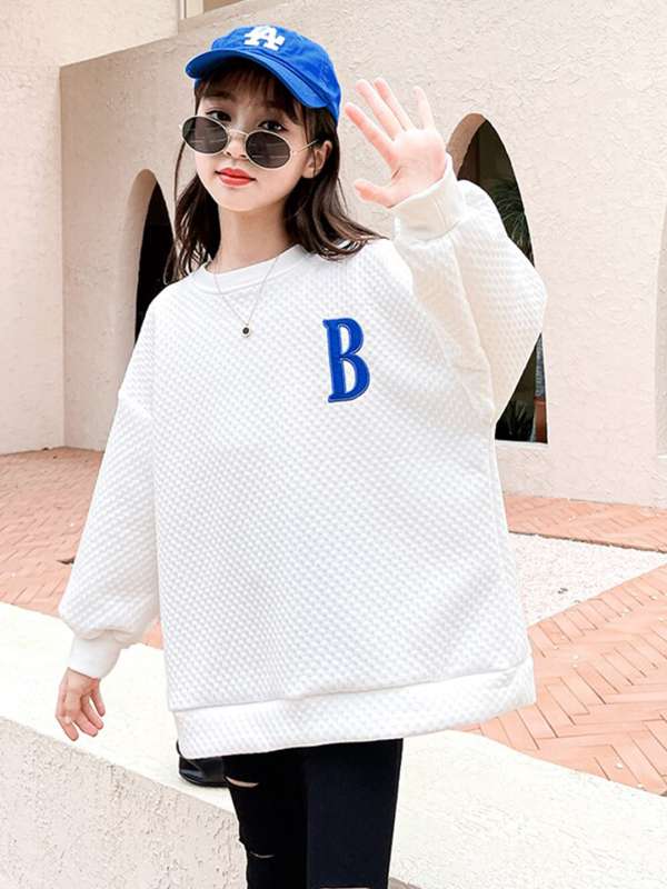 White round neck sweatshirt hotsell