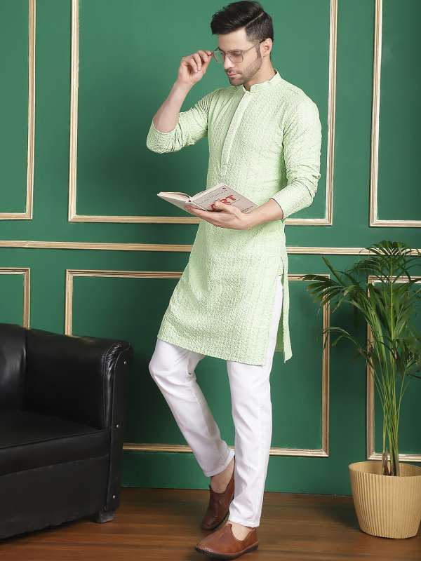 Men Kurta Pyjama Buy Kurta Pyjama for Men Online in India Myntra