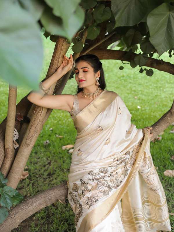Tussar Silk Saree Buy Tussar Silk Saree Online Myntra