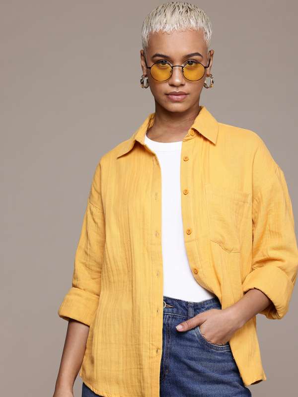 Ladies yellow shirt outlet