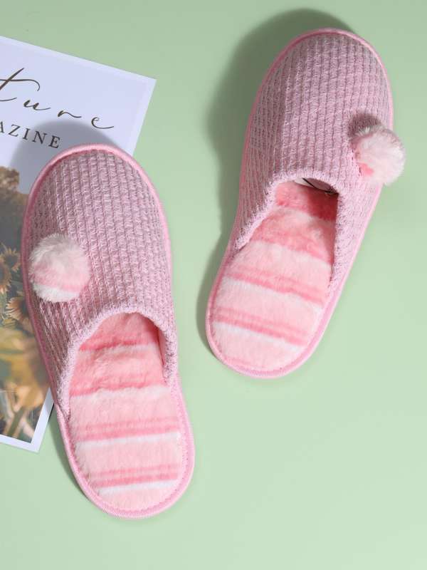 Fur slippers myntra online