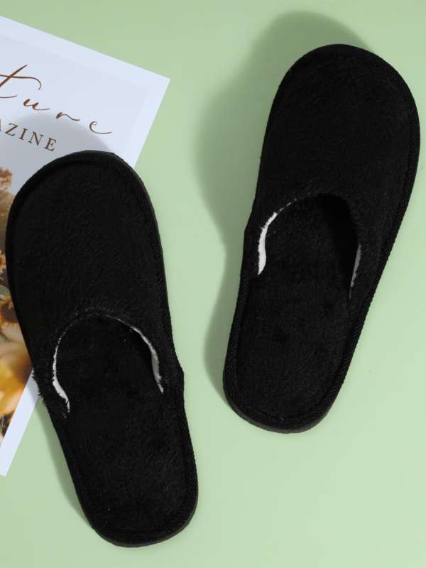 Fur slippers myntra clearance