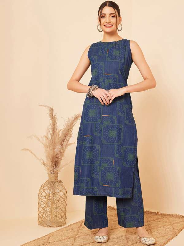 Denim kurtis online clearance