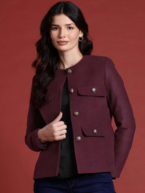 Mandarin Collar Blazers Buy Mandarin Collar Blazers online in India