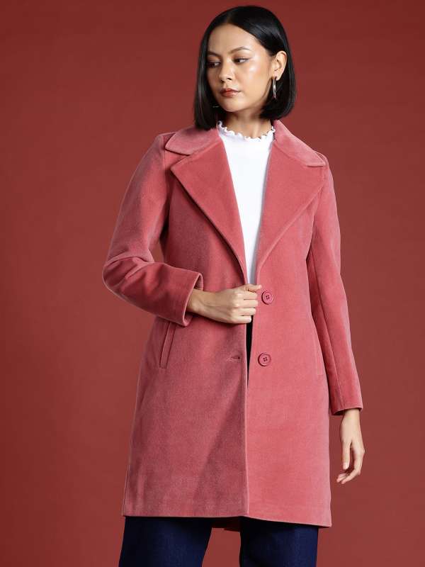 Pink Coats Buy Trendy Pink Coats Online in India Myntra
