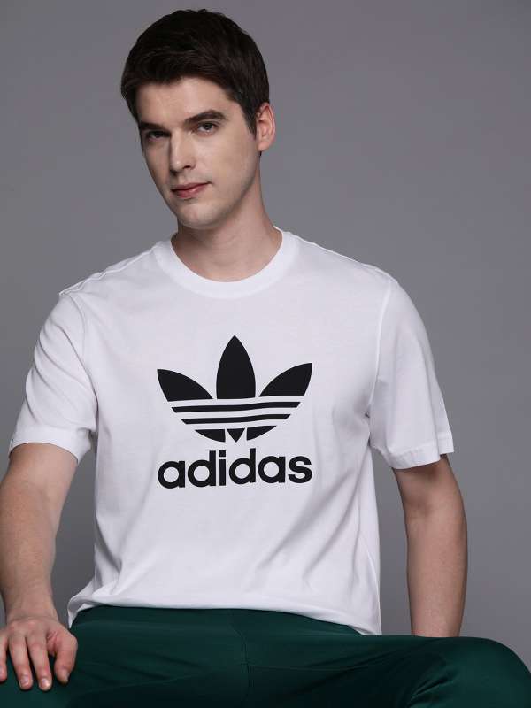 Adidas Originals White Trefoil Printed Round Neck Tshirts 300560278 Ht Ml Buy Adidas Originals White Trefoil Printed Round Neck Tshirts 300560278 Ht Ml online in India