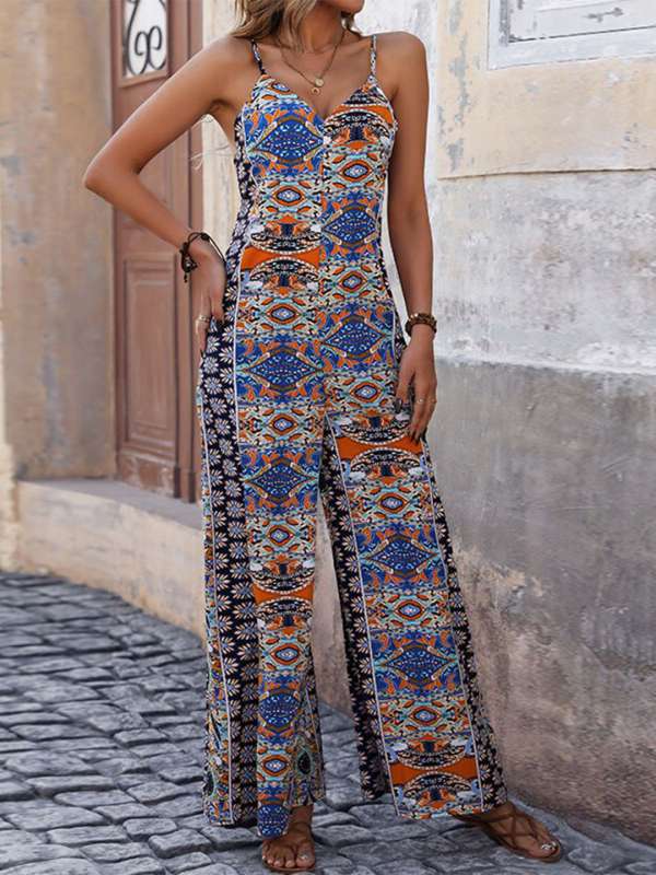 Ethnic print jumpsuit 2025