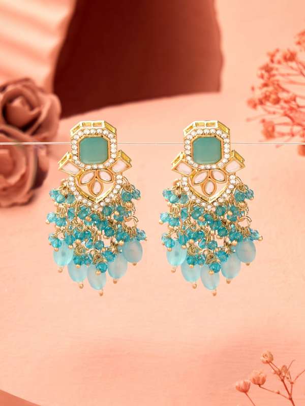 Turquoise Blue Earrings Buy Turquoise Blue Earrings online in India