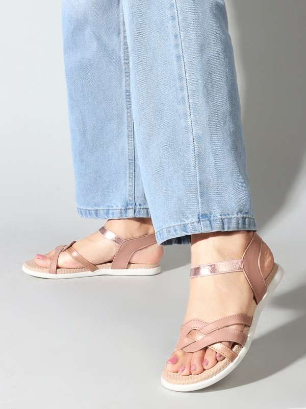 Open toe flats online discount