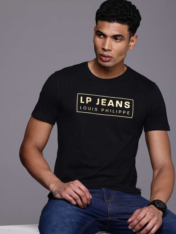 Louis Philippe Jeans Black Printed Slim Fit Round Neck T Shirt 7230523.htm Buy Louis Philippe Jeans Black Printed Slim Fit Round Neck T Shirt 7230523.htm online in India