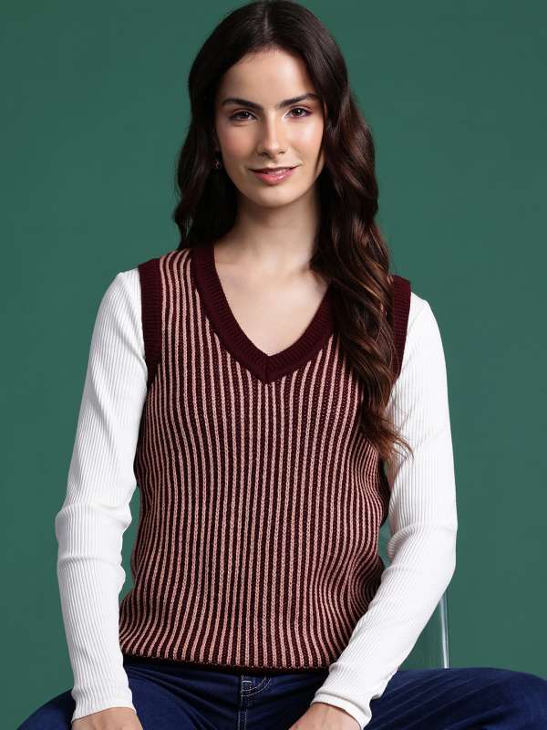 Burgundy sweater vest outlet