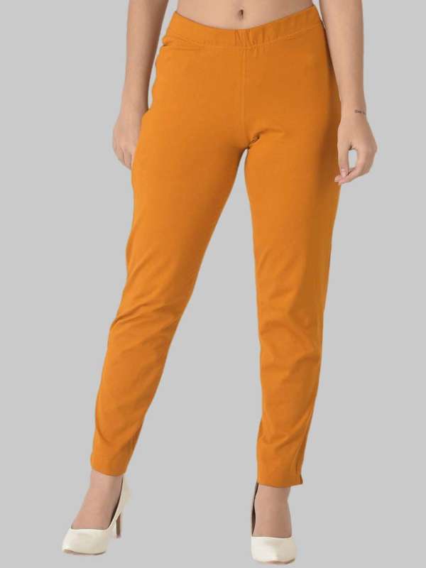 Ladies mustard coloured trousers best sale