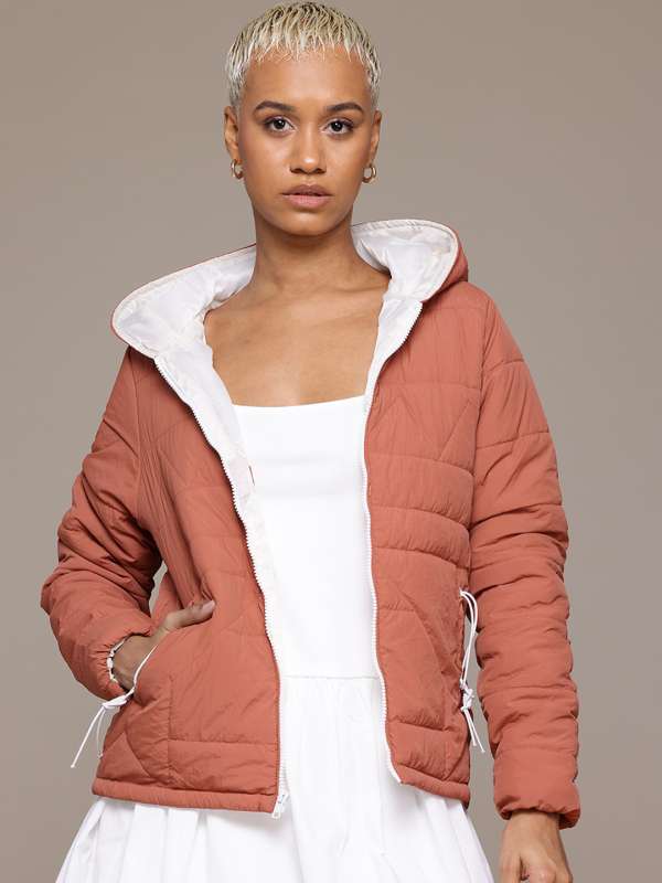 Roadster Women Coral Jackets Buy Roadster Women Coral Jackets online in India
