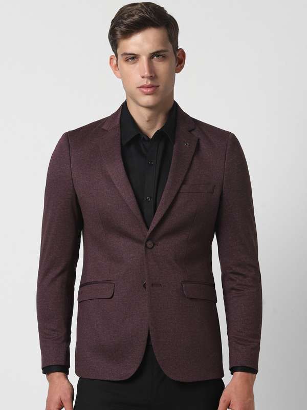 Van heusen maroon blazer on sale