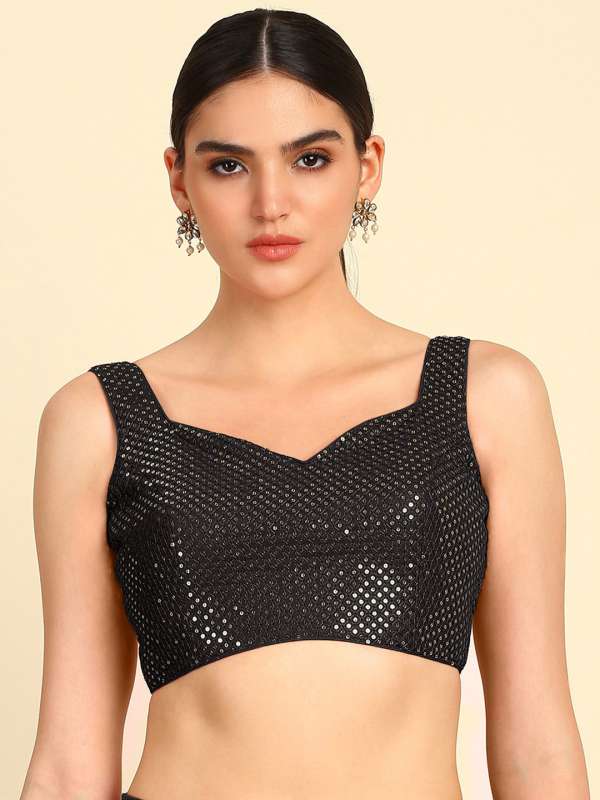 Black Sequins Blouse Buy Black Sequins Blouse online in India