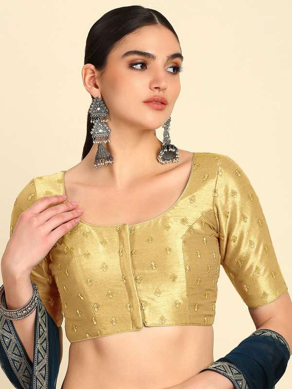 Gold Saree Blouse Buy Latest Designer Golden Blouse at 60 off on Myntra